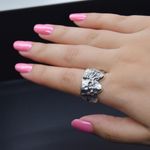 Gothic Joker Mask Ring Silver Size 8 Photo 2