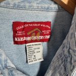 Marlboro  Country Store Denim Shirt Small VTG 90s Streetwear Skater Grunge Rodeo Photo 6