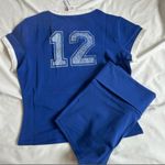 Victoria's Secret Frankie's Bikinis Brooklyn blue shirt and shorts Set Photo 4