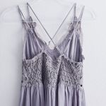 Pink Lily Strappy Adella Ruffle Mini Dress Gray Size M Photo 5