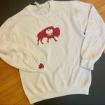 Dyngus day white sweatshirt with red glitter polish eagle buffalo Photo 0