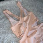 Free People Movement Jumpsuit Small Light Pink Cutout Active Back It Up Bodysuit Photo 6