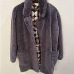 Anthropologie  mauve faux fur coat Photo 2