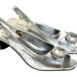 Dooabllo Women’s Vintage Style Silver Peep Photo 1