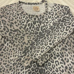 Chaser Women’s Animal Print Open Shoulder Sweatshirt Photo 0