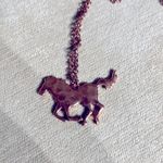 Western Copper Horse Stallion Pendant 32 Inch Necklace Brown Photo 9