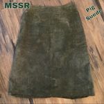MSSR Pig Suede Lined Army Green Skirt 8 M Medium Photo 1