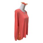 ONE A CORAL MIXED
MATERIAL KEYHOLE TOP LONG SLEEVE TUNIC SIZE MEDIUM Pink Photo 1