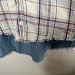 Free People Road Trip Getaway Long Sleeve Plaid Multimedia Top S Photo 5