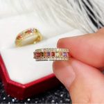 14k gold polished Rainbow hoops Photo 3