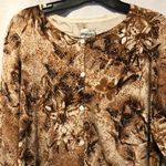 Chicos 1 / 2 Sequin Jacket Top New Stretch Front Button $98 NWT Bronze Photo 2