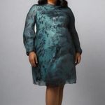 Maurice's 24/7 Dress Womens Plus Size Green Black Floral Print Knee Length Photo 1