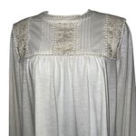 Anthropologie  ELLA MARE Cream Lace Trim Pintuck Blouse Top L/S‎ EUC Size Medium Photo 2