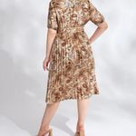 Plus Paisley Print Notched Satin Dress Size 3X Photo 1