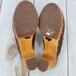 UGG  Vivica Genuine Leather Wood Sole Platform Clogs with Studs Sheepskin Lined Photo 7