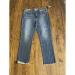 joe's jeans Joes High Rise Straight Ankle Medium Wash Denim Jeans Raw Hem Size 31 Photo 1