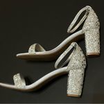 Dream Paris Dream Pairs bejeweled high heel sandals, sz 10,silver satin and rhinestones, NEW Photo 4