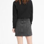 Everlane  Raw Hem The Denim Skirt in Washed Black Photo 2