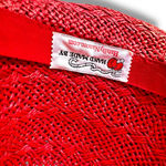 Wide Brim Church Kentucky Derby Dress Hat Red Silver Glitter Butterflies Train Photo 6