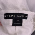 Ralph Lauren  Womens Trouser White Linen Glace Dress Pant Black Label Size 10 New Photo 6