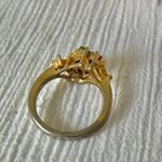 UNCAS Jade Leaf Marquise Gold Ring “Leifa” Green Earthy Bohemian Victorian Femme Jewelry Photo 8