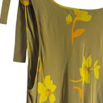 Soleil Soleil Ines Floral Print Tie Strap Golden Silk Maxi Dress Size 6 Yellow Photo 5