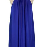 Vince Camuto Blue Rhinestone Yoke Neck Mini Tent Dress Photo 7