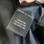 Rebecca Taylor  Black Faux Leather Long Sleeved Romper Size 6 Photo 5