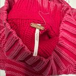 Free People Candy Blossom Women's Pink Cable Knit Sweater Photo 2