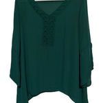 Pioneer Woman Women's Green Shark‎ Bite Tunic V Photo 0