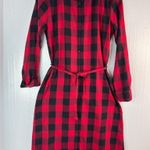 Place XS Women's Cotton Long Sleeve Buffalo Check Mini Shirt Dress Photo 10