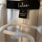 Lulus  White Sleeveless Tiered Dress Boho Sexy Prairie Cottagecore Large FLAWS Photo 11