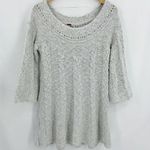 Free People Sweater Dress Oatmeal Cable Knit Medium New Photo 0