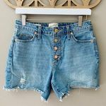 Universal Threads Universal Thread Vintage Midi High Rise Shorts Blue Sz 26 Photo 0