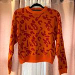 NWT The Tellier Size M Orange and Pink Leopard Print Sweater Size M Photo 0
