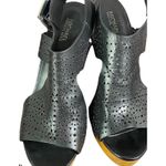 Michael Michael Kors Josephine Size 7.5 Black Leather Wedge/Block Platform Photo 3