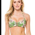 PilyQ NWT Bermuda Zen Halter Palm Swim Top- Size D Cup Photo 0