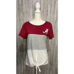 Alabama Crimson Tide Women's Striped‎ Knotted T Photo 2