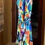 Melissa Paige  Multi Colored Pleated Dress Size 8 Photo 0