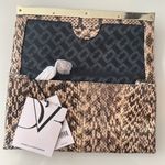 Diane Von Furstenberg  DVF Snakeskin Envelope Clutch Bag in Coral & Beige NEW Photo 2