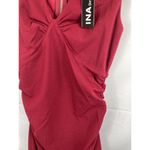 INA NWT wine ruffle sleeveless dress Photo 4