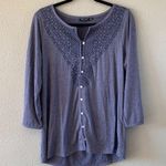 Max jeans casual blouse 3/4 length sleeves sz L Photo 0