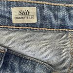 AG Adriano Goldschmied AG SZ 29R Stilt Jeans Cigarette Leg Embroidered Low-Rise Pockets Light Wash Blue Photo 9