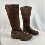 Timberland Waterproof Suede Knee High Boots Chocolate Brown Zip Women 7M Photo 3