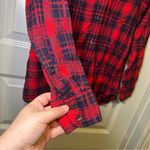 J.Crew Factory Red/Navy Plaid Boy Fit Button Up Shirt size SP Photo 4