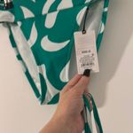 Shade & Shore Green and White Cut Out Fitted Bikini Tank Top Photo 9