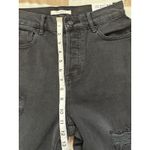 PacSun NWT High Rise Straight Leg Black Distressed Denim Jeans Size 25 Photo 7