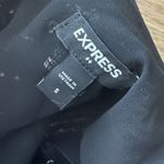 EXPRESS Sequin Short Sleeve Shirt Small Silver Black NEW Party Holiday Blouse Photo 3