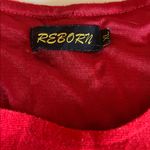 Reborn Knit Ruffle Hem Dress Red/Black Size XL Red Photo 5