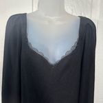 Halogen  Black Ribbed Long Sleeve Sweater Size XL NWT Photo 5